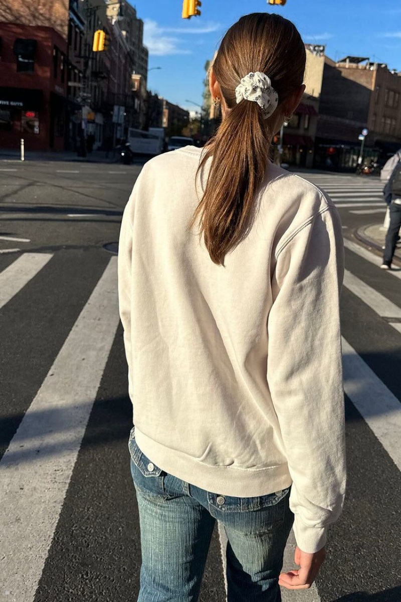 Sweatshirt Brandy Melville Erica Newport Blanche | PER-59888524